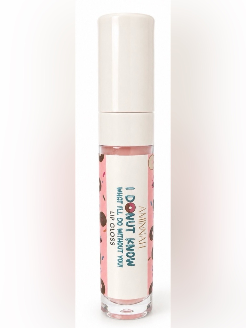 Aminnah Donut Lip Gloss - (retail $28) Sheer Pink Full Size New